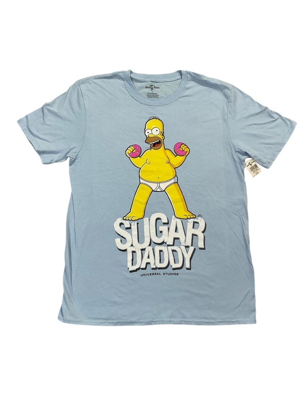 Universal Studios The Simpsons Homer Sugar Daddy Donut T-Shirt Large NWT